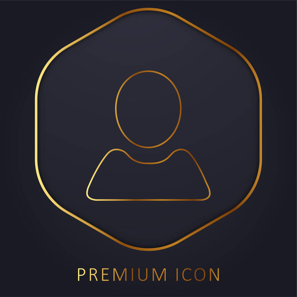 Forme de l'utilisateur noir ligne d'or logo premium ou icône - Vecteur, image