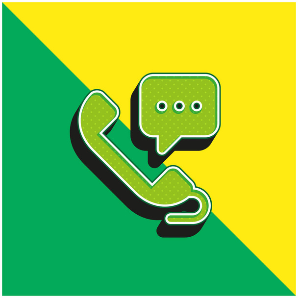 24 ore Logo icona vettoriale 3d moderna verde e gialla - Vettoriali, immagini