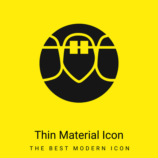 Braces minime icône matériau jaune vif - Vecteur, image