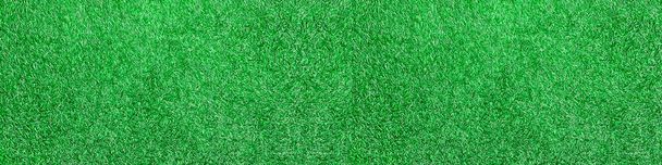 Panorama nového zeleného umělého trávníku Podlahové textury a pozadí hladké - Fotografie, Obrázek