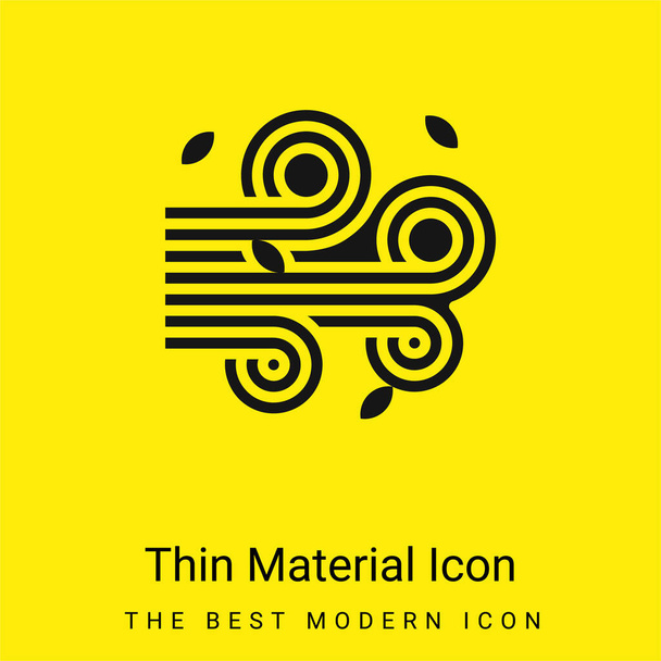 Vzduch minimální jasně žlutý materiál ikona - Vektor, obrázek