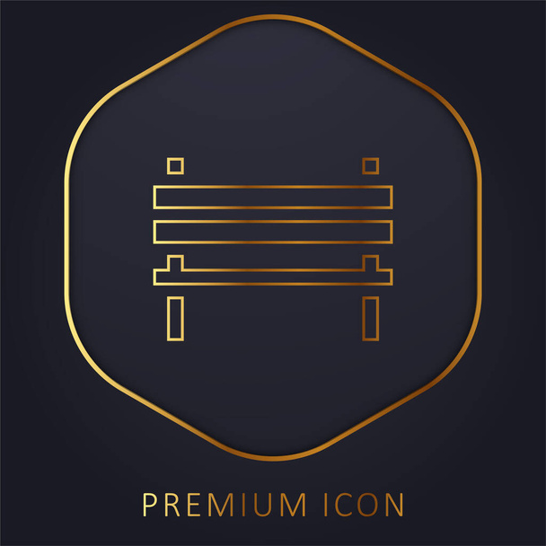 Bench zlatá čára prémie logo nebo ikona - Vektor, obrázek