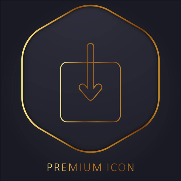Pijl Symbool Voor Download gouden lijn premium logo of pictogram - Vector, afbeelding