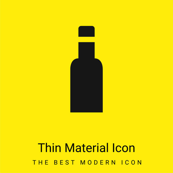 Черный контейнер для бутылок минимальный ярко-желтый значок материала - Вектор,изображение