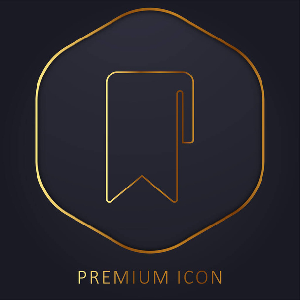Segnalibro linea dorata logo premium o icona - Vettoriali, immagini