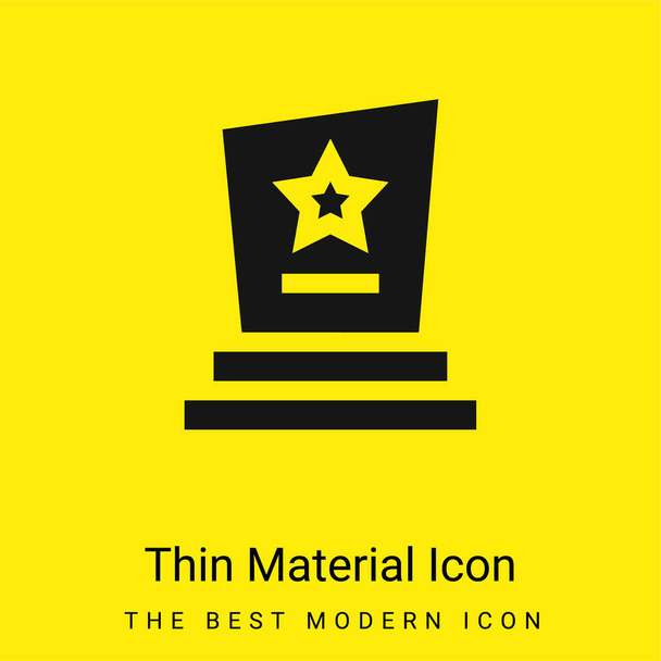 Награда за минимальный ярко-желтый материал - Вектор,изображение