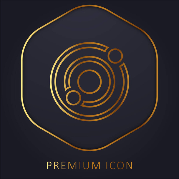 Tähtitiede kultainen viiva premium logo tai kuvake - Vektori, kuva