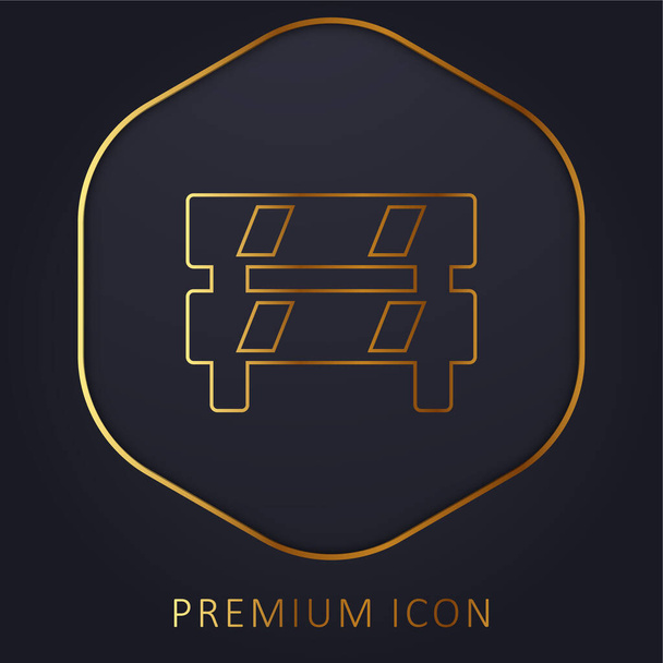 Barriera linea dorata logo premium o icona - Vettoriali, immagini