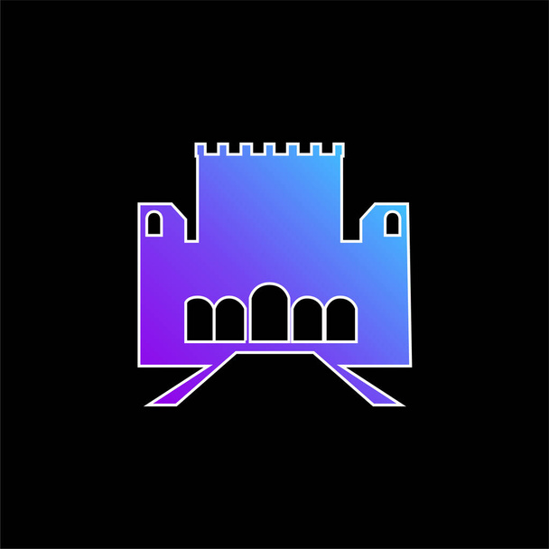 Ícone de vetor gradiente azul Alhambra - Vetor, Imagem