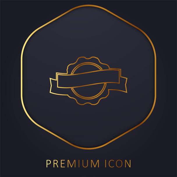 Award Sign golden line premium logo or icon - Vector, Image