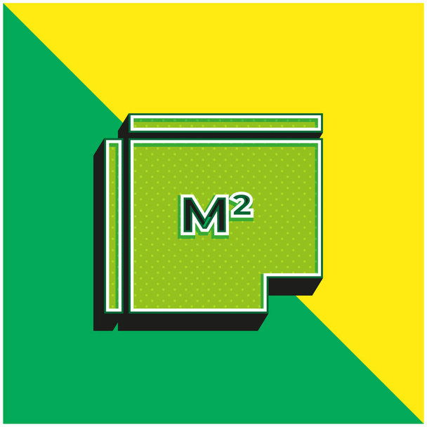 Plan Zielony i żółty nowoczesny ikona wektora 3D logo - Wektor, obraz
