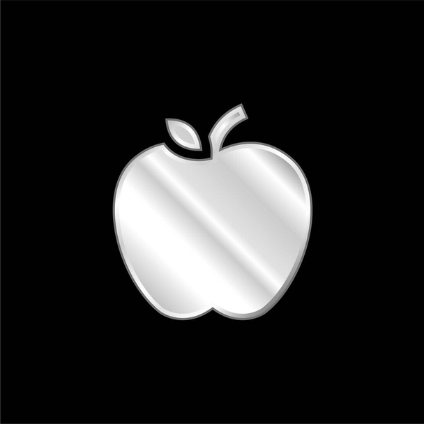 Μήλο επάργυρο μεταλλικό εικονίδιο - Διάνυσμα, εικόνα