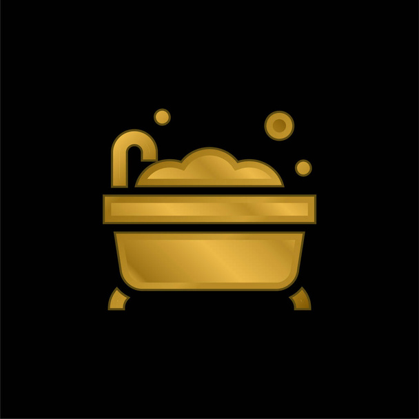 Bad vergoldet metallische Symbol oder Logo-Vektor - Vektor, Bild