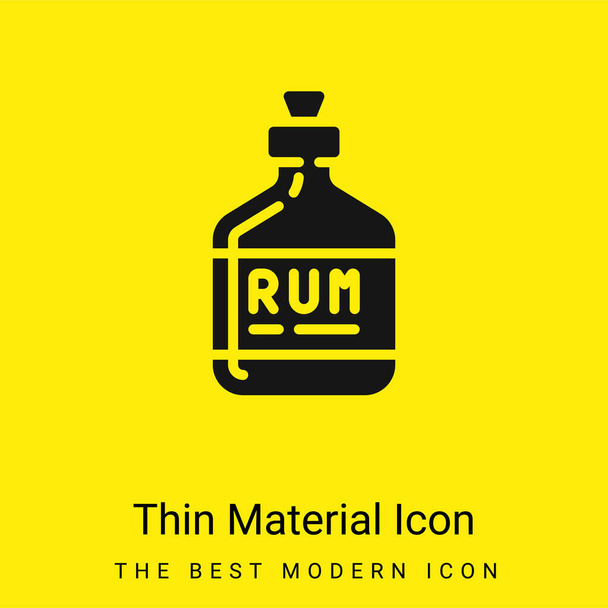 Icône minimale de matériau jaune vif alcool - Vecteur, image