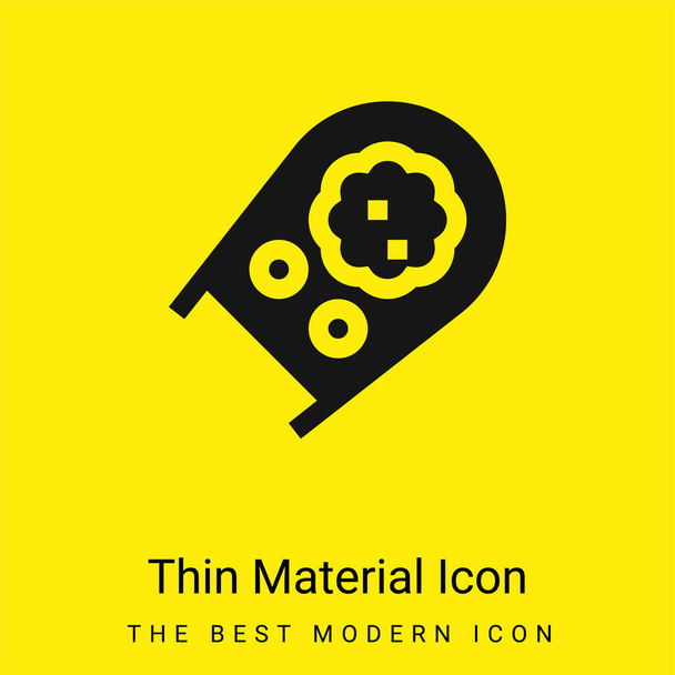 Boron Dala mínimo icono de material amarillo brillante - Vector, Imagen