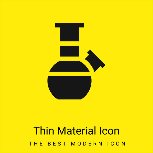 Bong mínimo icono de material amarillo brillante - Vector, Imagen