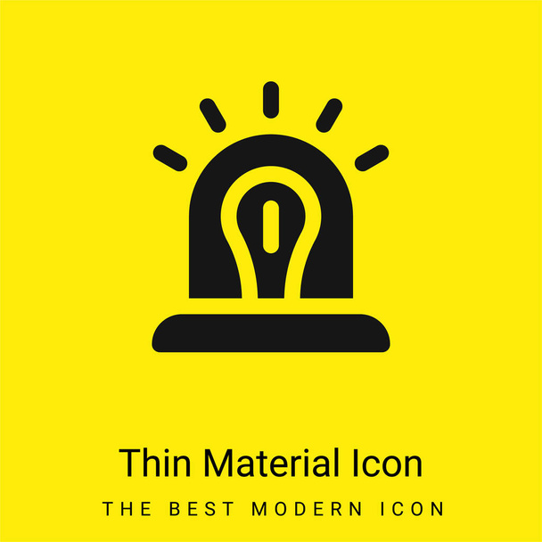 Alert minimal bright yellow material icon - Vector, Image