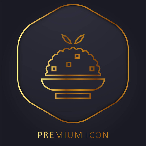 Linea dorata Biryani logo o icona premium - Vettoriali, immagini