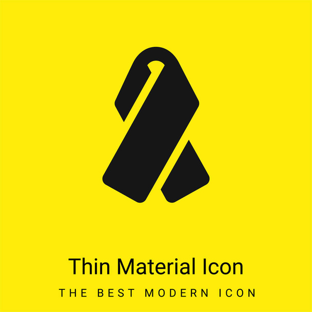 Awarennes Lace icona minimale materiale giallo brillante - Vettoriali, immagini