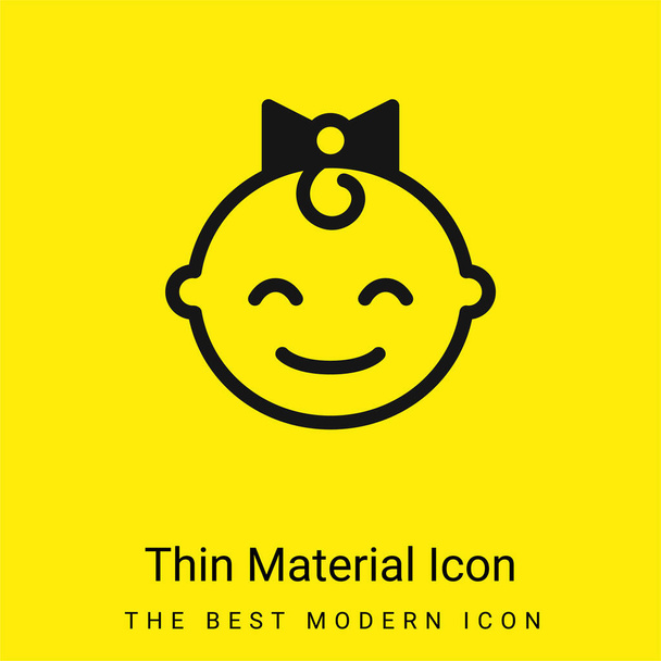 Minimalna jasnożółta ikona materiału dziecka - Wektor, obraz