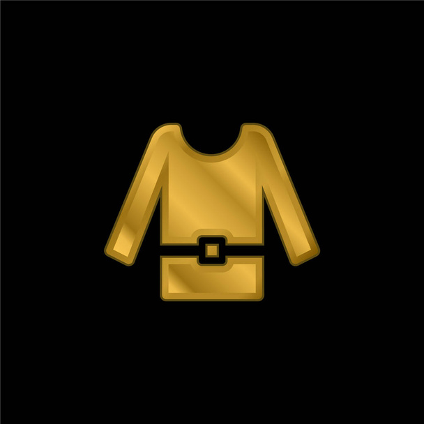Bluse vergoldet metallisches Symbol oder Logo-Vektor - Vektor, Bild