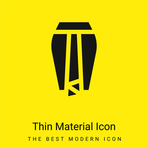 Jupe Batik minimaliste jaune vif icône matérielle - Vecteur, image