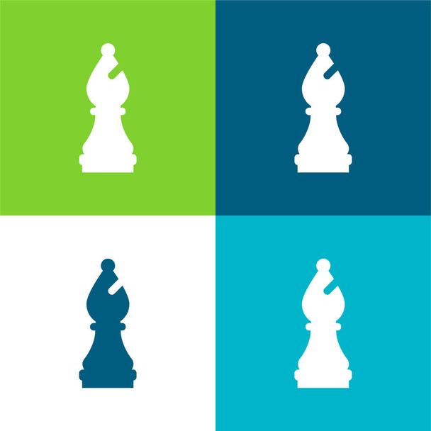 Четырехцветный минимальный набор икон - Вектор,изображение