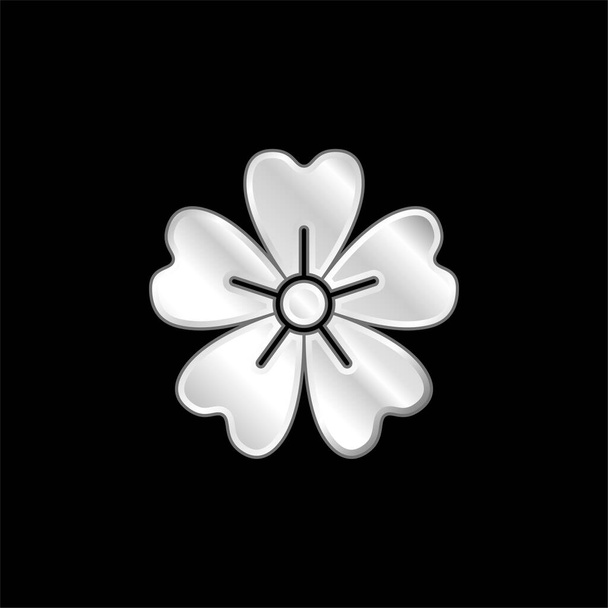 Acanthaceae postříbřená kovová ikona - Vektor, obrázek