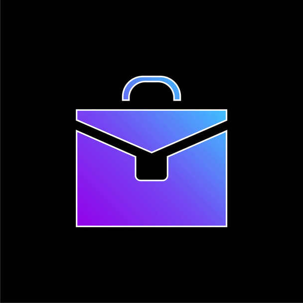 Maletín azul gradiente icono de vector - Vector, Imagen
