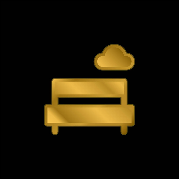 Позолоченная скамейка или вектор логотипа - Вектор,изображение