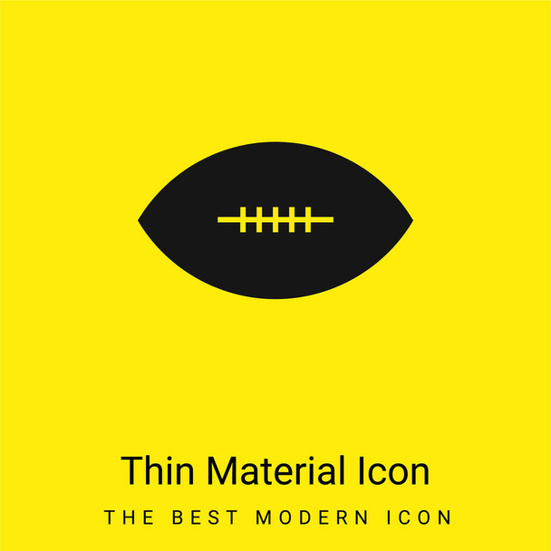 アメリカンフットボールゲーム最小限の明るい黄色の材料のアイコン - ベクター画像