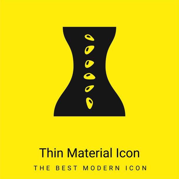 Corps Spa Et Massage minimaliste jaune vif icône matérielle - Vecteur, image