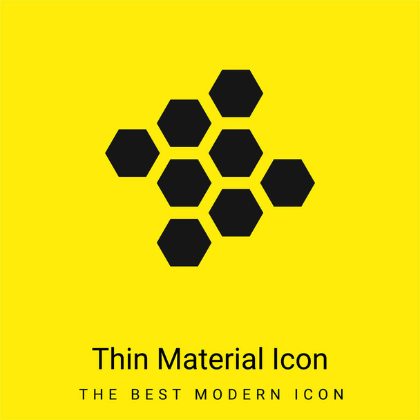 Bond minimaal helder geel materiaal icoon - Vector, afbeelding