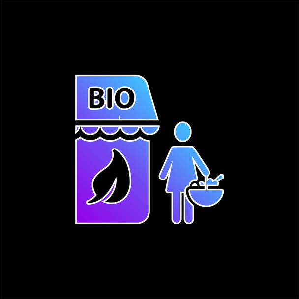 Bio Store μπλε διάνυσμα κλίση εικονίδιο - Διάνυσμα, εικόνα