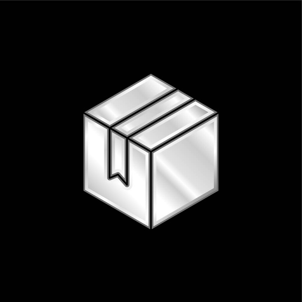 Коробка срібна металева ікона
 - Вектор, зображення