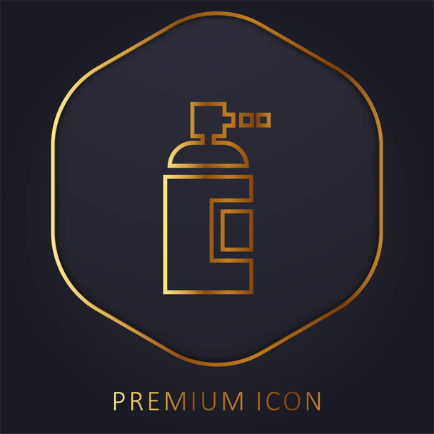 Aerosol golden line premium logo or icon - Vector, Image
