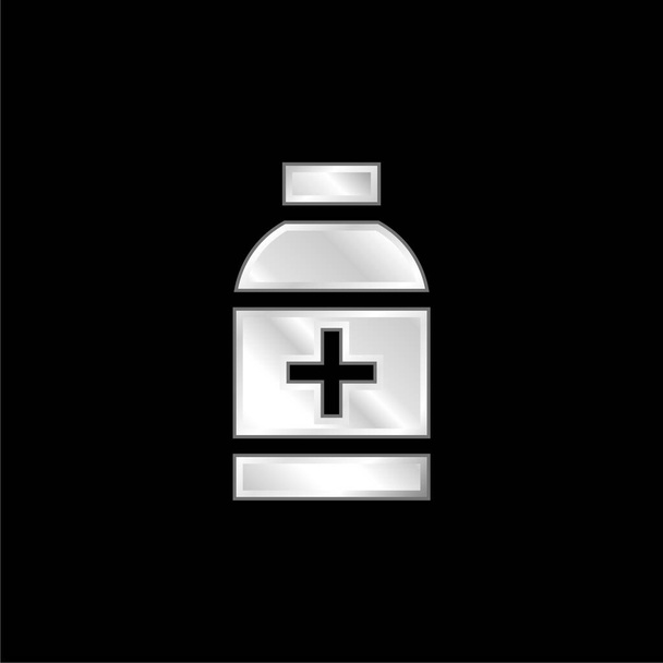 Alkohol postříbřená kovová ikona - Vektor, obrázek