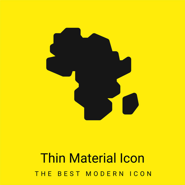 Afrika minimální jasně žlutý materiál ikona - Vektor, obrázek