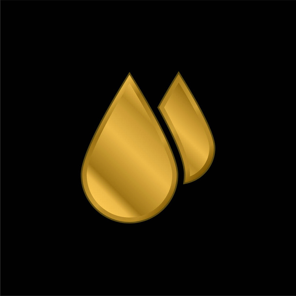 Sangue banhado a ouro ícone metálico ou vetor logotipo - Vetor, Imagem