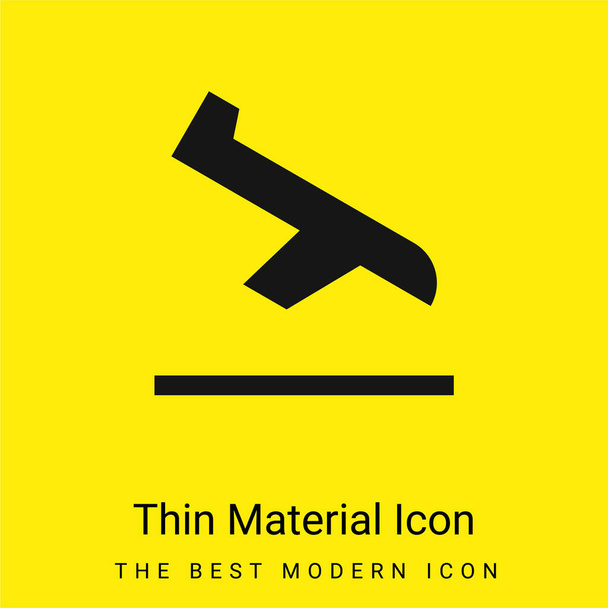 Příjezd minimální jasně žlutá ikona materiálu - Vektor, obrázek