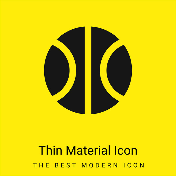 Basketbal minimální jasně žlutý materiál ikona - Vektor, obrázek