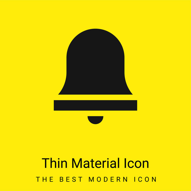 Riasztó Bell minimális fényes sárga anyag ikon - Vektor, kép