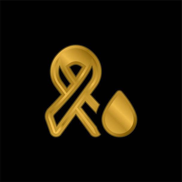 Bluttest vergoldet metallisches Symbol oder Logo-Vektor - Vektor, Bild