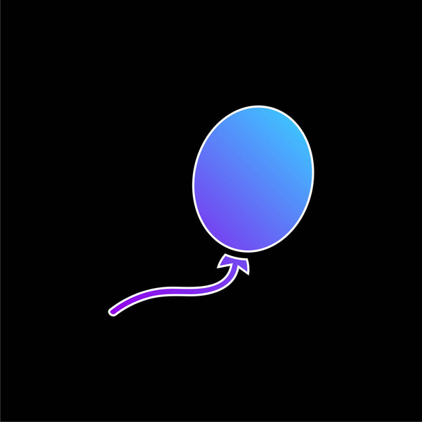 Schwarzer Ballon Form blaues Gradienten-Vektor-Symbol - Vektor, Bild