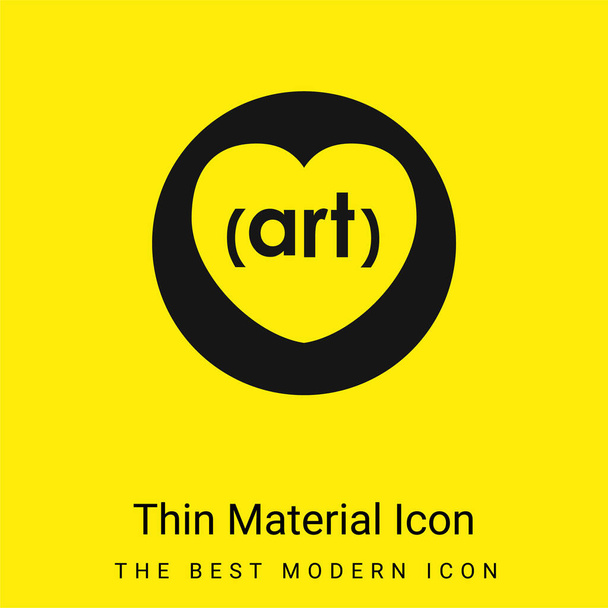 Arte10 Logo minimal bright yellow material icon - Vector, Image
