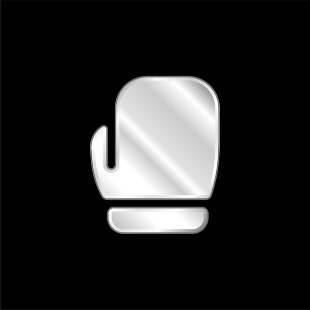 Бокс рукавички срібні покриті металевою іконою - Вектор, зображення