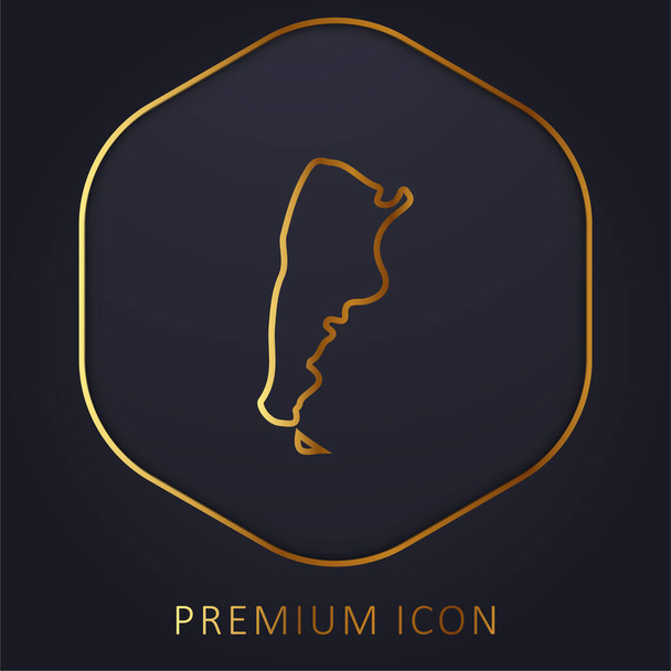 Argentina golden line premium logo or icon - Vector, Image