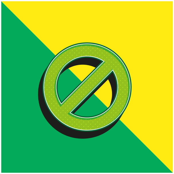 ブロックグリーンと黄色の現代的な3Dベクトルアイコンのロゴ - ベクター画像