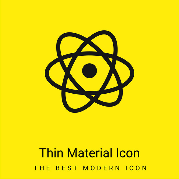アトム最小限の明るい黄色の材料アイコン - ベクター画像