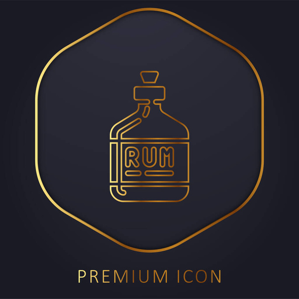 Αλκοόλ χρυσή γραμμή πριμοδότηση λογότυπο ή εικονίδιο - Διάνυσμα, εικόνα